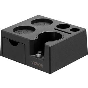 VEVOR Espresso Tamping Station, ABS Material, 7-in-1 Multifunctional Tamping Station with Detachable Slot, Easy to Clean Espresso Knock Box with Non-Slip Base, Fits for 51-58 mm Handles