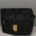 RAINSMORE Teacher Tote Bag with Insulated Lunch Compartment 15.6 inch Laptop Bag for Women Lightweight Work Bags Nurse Bags Professional Briefcase Computer Handbag for Office, College, Nursing, Black