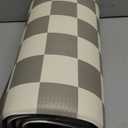 Checkered Kitchen Mats for Floor Set of 2, 2 Pcs Beige Khaki Cushioned Non Slip Runner Rugs for Kitchen/Sink/Laundry, Comfort Aesthetic Cute Anti-Fatigue Foam Floor Mat 17.3"x29.5"+17.3"x47.2"