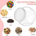 Umigy 2 Sets Plastic Candy Jars with Lids and Candy Scoops 84.5 oz Clear Candy Containers Candy Buffet Containers Set Plastic Cookie Jars for Kitchen Counter Decorative Party Table Buffet Display, 7.87 x 2.36 x 1.38 inches