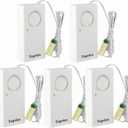Water Leak Detector, 120dB Loud Siren, Powered by 9V Battery (not Include), Sensor Alarm for RV Kitchen Basement Water Heater, 5 Pack