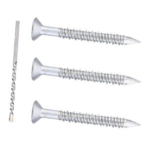 1/4 x 2-1/4" 410 Stainless Steel Flat Head Tapcon Concrete Screw Anchor, for Anchoring to Masonry, Block or Brick (50Pcs)
