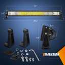 Nilight - 18017C-A LED Light Bar 32Inch 378W Triple Row 37800LM Flood Spot Combo LED Bar Driving Lights Super Bright LED Off Road Lights for Trucks Trucks Jeep UTV ATV Boat
