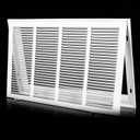 24x12 Return Air Grille [Duct Opening Size],Return Air Vent Cover for Wall Or Ceiling,Steel Return Air Filter Grilles Removable Face/Door for 1 Inch Filters (24"W x 12"H [Duct Opening])