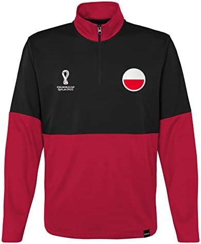 Outerstuff Men's FIFA World Cup Country 1/4 Zip Top, Small