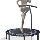 Newan 40"-48" Silent Mini Trampoline Fitness Trampoline Bungee Rebounder Jumping Cardio Trainer Workout for Adults-Max Limit 330lbs