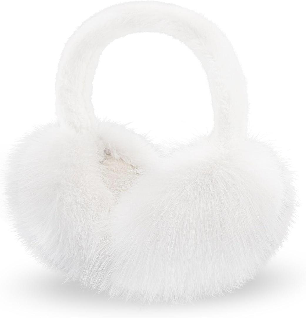 Women Winter Ear Muffs Fluffy Faux Fur Earmuffs Foldable Ear Warmer Girls Soft Ear Covers
