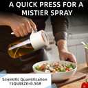Costop Oil Sprayer for Cooking, 2025 Large Advanced Olive Oil Dispenser Bottle,500ml/17oz Glass Olive Oil Sprayer,2 in 1 Even Spray with Portion Control for Kitchen, Air Fryer, Salad, BBQ - White