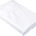 HBHLFZ Queen Flat Sheet - Ultra Soft Polyester Top Sheet - Hotel Quality Bed Sheets - Comfortable Wrinkle-Free, Easy to Care for, 1 Queen Flat Sheet Only (Queen, White）