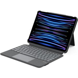 CHESONA for iPad Pro 11 Detachable Case Keyboard, for iPad Pro 11 inch, Air 5th/4th 10.9 inch, Backlit - Touchpad - Pencil Holder, Vertical/Landscape, Gray