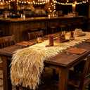 XLX TURF Fake Thatch Hay Table Runner 36 Inches Tiki Bar Western Cowboy Hawaiian Party Decorations - Realistic Artificial Straw Grass for Farm Wild One Birthday Table Centerpieces, DIY Crafts