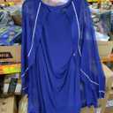 R & M Richards Women's Banded Rhinestone-Trim Capelet Dress, Size 12