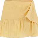 GUESS Women's Shaelo Gauze Skirt (X-Large) Yellow