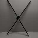 Stage Rocker Single-X Style Classic Folding Keyboard & Digital Piano Stand, Adjustable Width & Height, Durable & Sturdy, Easy to Assemble for Travel/Storage, Sleek Black, Powered by Hamilton(SR524000)