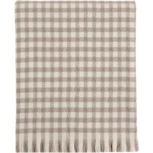 CREVENT Farmhouse Boho Knitted Throw Blanket for Couch Sofa Chair Bed Home Decoration, Soft Warm Cozy Light Weight for Spring Summer Fall (50''X60'' Plaid Tan)
