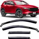Voron Glass in-Channel Extra Durable Rain Guards for Mazda CX-5 2017-2025, Window Deflectors, Vent Window Visors, 4 Pieces - 200935