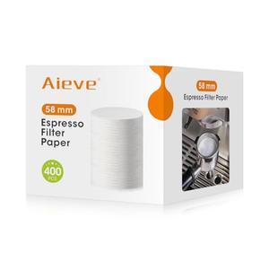 Aieve Espresso Paper Filter Compatible with Breville Barista Espresso Coffee Maker, 58 mm Espresso Filter Puck Screen Portafilter Paper (400 Pcs)