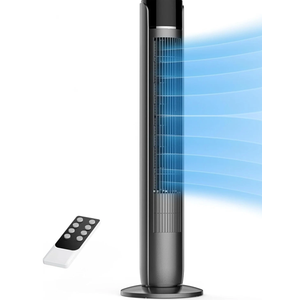 35in Tower Fan for Bedroom Standing Cooling Fan with 5 Speeds 4 Modes 12H Timer