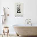 Funny Canvas Bathroom Wall Art Decor Toilet Gestures Deuces Picture Prints Painting for Washroom Unframed 12x16inch(30x40cm) Unframed