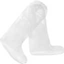 IwIeIaIrI Shoe Covers Disposable Non-Slip 20 Pack (10 Pairs),Plastic High Boot Covers,Thicken Clear Extra Large Waterproof for Rainy Day(White)