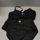 Herseas Womens 2 Piece Bikini Sets High Waisted Metal Ring Textured Swimsuit 2026 Summer Bathing Suits Beach Swimwear (Small, Black)