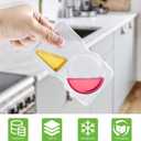 10-Pack Snack Containers with Lids & Spoons | Double Compartment Condiment Containers | Dishwasher-Safe, Leakproof Snack Box for Lunchables, Sauces & On-the-Go Meals (10)