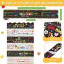 Tenceur 98.5 ft Motivational Bulletin Board Borders Classroom Decoration 6 Rolls Classroom Borders Set Scalloped Bulletin Board Trim for Back to School Office Home Chalkboard Wall