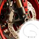 2 Sets Motorcycle Brake Bleeder Hose, Universal One-Way Check Valve Brake Bleeding Tube Kit with Metal Clips for Cars Motorcycle Clutch Hydraulic System Accessories