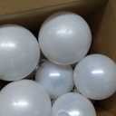 12 Pcs White Pearl Christmas Ornaments for Tree Various Sizes Matte White Christmas Ball Ornaments for Home Decoration Thanksgiving Party DIY Gift