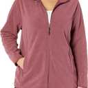 Amazon Essentials Women's Full-Zip Polar Fleece Jacket - Discontinued Colors (X-Large, Burgundy Heather)