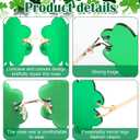 Oudain 6 Pairs St. Patrick's Day Irish Green Shamrock Sunglasses Green Leprechaun Costume Glasses St. Patricks Day Accessories Shamrock Irish Clover Sunglasses for Costume Accessories