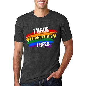 Pride Rainbow Flag Shirt for Couples LGBTQ Pride T Shirt Funny Cute Gay Lesbian Letter Print Short Sleeve Tops, Medium 