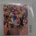 Ginkko Paint by Numbers for Adults Beginner & Kids Ages 8-12 with Wooden Frame Easy Acrylic on Canvas 9x12 inch with Paints and Brushes, Girls and Flowers (Include Framed)