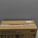 YJHome Portable AC Window Vent Kit with 5.9" Exhaust Hose & Universal Coupler, Air Conditioner Window Seal Kit with Plates, Upgraded Rain Cover, Portable Air Conditioner Window Kit for Sliding Window