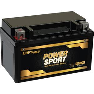 ExpertPower YTX7A-BS - 12V 7Ah AGM Motorcycle Battery, for ATV, 4 Wheeler, 180 CCA Powersports Batteries, SLA Dirt Bike, Scooter, ATV Battery Compatible with People 150CC, QuadRacer 450CC