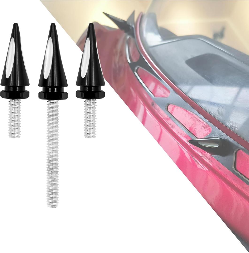 HDBUBALUS Motorcycle Fairing Bolts Windshield Trim Screw Bolt Windshield Spike Bolts Fit for Harley Touring Electra Glide Street Glide Trike 2014-UP Black