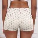 OLYCN Women's Micro Shorts Y2K Low Rise Slim Fit Elastic Button Front Comfy Shorts Sexy Pj Bottoms (White)