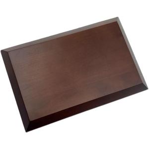 Dark Brown Solid Cherrywood Pedestal, Rectangular Wood Display Base with Bevel, Vintage Decor Wooden Riser for Display (9" x 6" x 7/8")