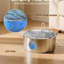 Dog Water Fountain for Large Dogs: Stainless Steel Dog Fountain Water Bowl - 3.2Gal/406oz/12L Super Quiet Big Cat Water Fountain with Visual Water Level -Great for Large Dogs Cats and Multi-Pet Home