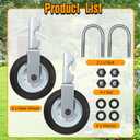 Mofeez Gate Wheel for Metal Swing Gate with 1-5/8" Thru 2" Gate Frames, Gate Support Wheel for Chain Link Fence (Set of 2)