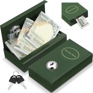 1 Pack Metal Box for Gamblers Pocket Sized Winner Bank Casino Cash Box with 2 Keys Portable Casino Money Safe strongbox for Cash Saving Go Home Money Gifts(Atrovirens) 1 Pack Metal Box for Gamblers Pocket Sized Winner Bank Casino Cash Box with 2 Keys Portable Casino Money Safe strongbox for Cash Saving Go Home Money Gifts(Atrovirens)