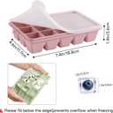 Silicone Ice Cube Trays with Lid, Set of 4, Easy Release Ice Molds, Reusable and Stackable Ice Trays for Freezer for Cocktail, Whiskey, Baby Food, BPA Free (multicolour)