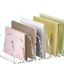 YUXUN Desk File Organizer,6-Section Acrylic Desk Organizer,Vertical File Sorter Holder Organization for Office, School & Classroom (Clear - 1Pack)