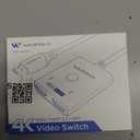 HDMI Switch 2 in 1 Out 4K@60Hz, WARRKY[with 3.3ft Fixed Braided HDMI Cable, Aluminum Case, 2K@144Hz, HDCP 2.2] Bidirectional 2x1 Switcher Splitter Compatible for PS5/4, Xbox, Roku, FireStick, Switch (Grey)