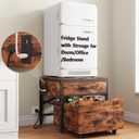 MAJALiS Mini Fridge Riser Stand Table Cabinet Shelf with Storage Space, 21.6"D x 21.6"W x 21.6"H
