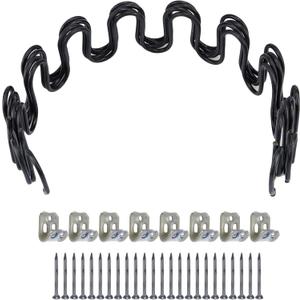 Antrader 16"(40cm) Couch Spring Repair Kit,4-Pack Upholstery Spring Clips for Furniture Couch Repair,Includes Screws and Clips,Black