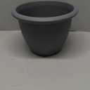 The HC Companies Sevilla Flower Planters - Durable Outdoor & Indoor Planter - Round Lightweight Self Watering Plant Pots for Herbs & More (9" Warm Gray, Pack of 1)