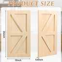Sintuff 2 Sets 12'' W x 24'' H Unfinished Kitchen Cabinet Door Replacement with Hinges Handles, Shaker Cabinet Doors Front Replacement for Kitchen Bathroom Vanity Closet