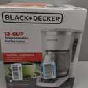 BLACK+DECKER CM1160W-1 CM1160W 12-Cup Programmable Coffeemaker, White/Stainless Steel