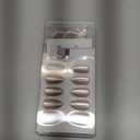 BTArtbox Press On Nails Almond - Short Soft Gel Fake Nails with Nail Glue, Opaque Reusable Stick On Nails in 16 Sizes - 32 Nail Kit, Falling Star Cat Eye